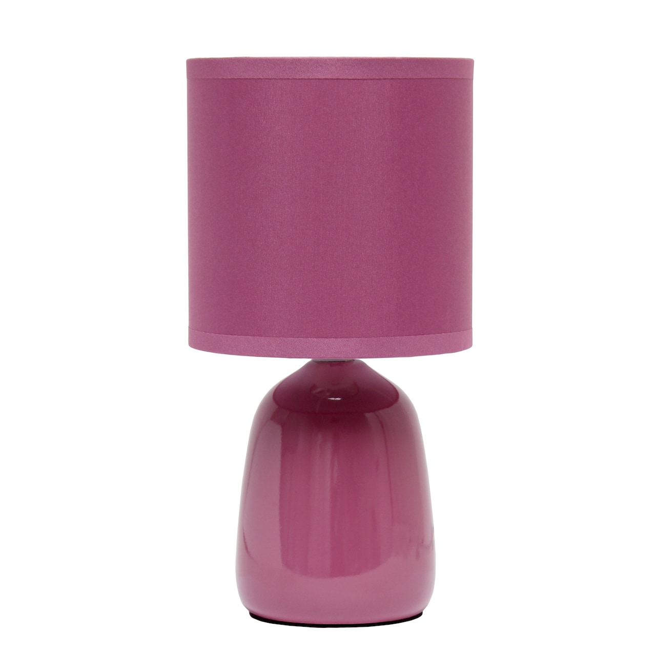 Simple Designs 10" Thimble Base Ceramic Table Lamp